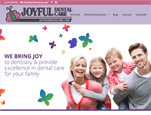 Tablet Screenshot of joyfuldentalcare.com